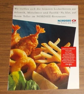 Seltene Werbung NORDSEE Restaurant Spezialitäten Teller Calamares 1991 - Bild 1 von 1