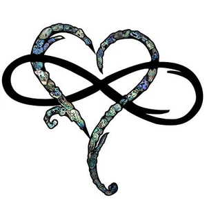 Metal Love Heart Wand Kunst moderne Heimdekoration Infinity Heart Schlafzimmer D - Bild 1 von 11