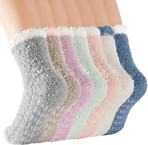 Zando Womens Fuzzy Socks Warm Slipper Socks Winter Fluffy Socks Cozy Fuzzy Socks - Picture 1 of 12