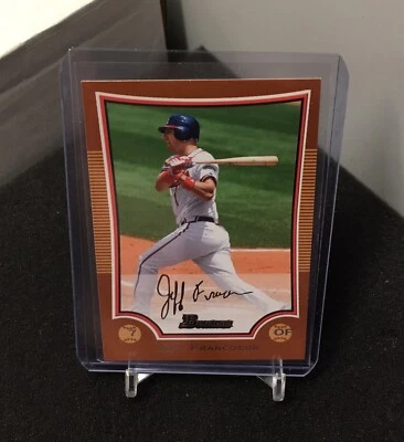 Jeff Francoeur Orange 2009 Bowman card 79 Atlanta Braves 145/250 - Image 1 of 2