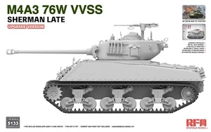 Ryefield-Model 1/35 RM5133 M4A3 76W VVSS Sherman actualización tardía - Imagen 1 de 1