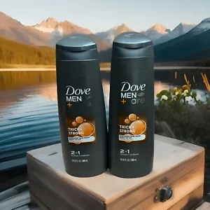 2 Dove 12 Oz Men Care 2 In 1 Formula Thick Strong Fortify Shampoo & Conditioner - Picture 1 of 2