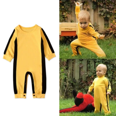 Costume tutina pagliaccetto KungFu gioco della morte Bruce Lee bambino bambino - Immagine 1 di 4