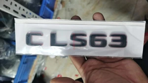 Gloss Black Red CLS63 Number Letters Rear Trunk Badge Emblem for AMG - Bild 1 von 1