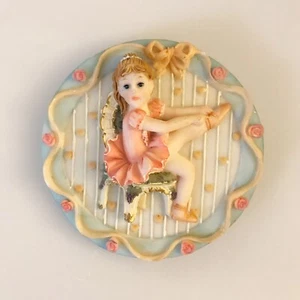 Vintage 3D Young Girl Ballerina Wall Plaque Or Ornament - Picture 1 of 7