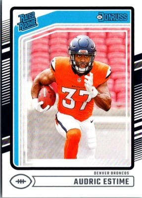 2024 Panini Donruss Audric Estime Rookie Denver Broncos #335 - Image 1 of 2
