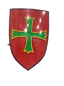 Caballero Templario Medieval Calentador Escudo Cruz Verde Batalla LARP Sca Crusader Armadura - Imagen 1 de 4