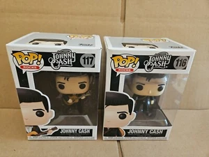 Funko Pop Johnny Cash Set #116 #117 Music Rocks - Picture 1 of 6