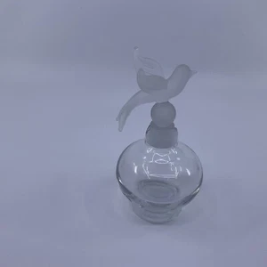 Irving W Rice Perfume Bottle With Frosted Dove Stopper - Picture 1 of 8