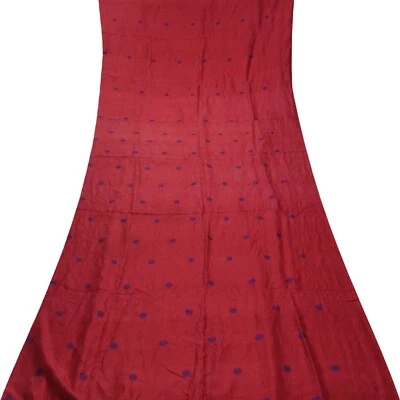 Vintage Magenta Pink 100%Pure Silk Handwoven Sari Remnant 5YD Craft Fabric Scrap - Image 1 of 4