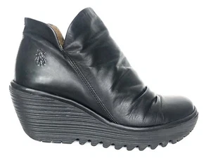 Fly London Boots Size UK 3/36 For Women Black Leather Excellent Condition - Picture 1 of 19