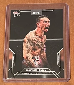 2024 TOPPS NOW UFC #2 MAX HOLLOWAY - WINS UFC BMF TITLE VIA KO - Picture 1 of 2