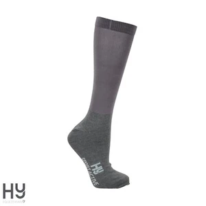 PENCIL POINT GREY Riding Socks by Hy Sport Active   Moisture Wicking    Size 4-8 - Picture 1 of 10