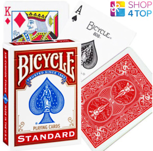 BICYCLE RIDER BACK STANDARD INDEX PLAYING POKER MAGIC TRICKS CARDS RED USA NEW