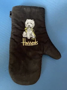 Harrods Knightsbridge Oven Mitt Embroidered Westie Dog - Picture 1 of 6