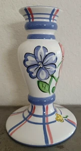 Candelabro de cerámica pintado a mano Jay 7,3" de alto - Imagen 1 de 12