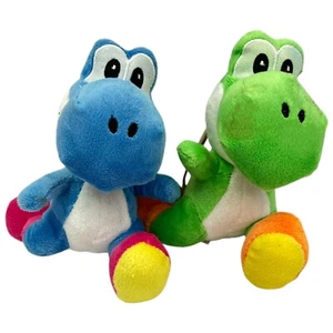 Lote de Peluche Super Mario Bros Yoshi 7" Ventana Adhesiva Verde Azul Succión Nintendo - Imagen 1 de 6