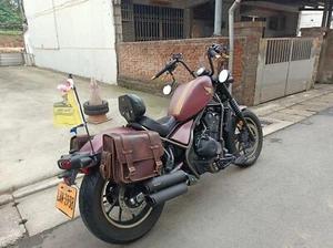 Saddlebag  for Honda Rebel cmx300 cmx500 cow Hide Genuine Leather right side - Bild 1 von 3