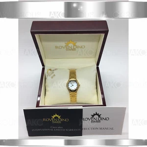 ROVEN DINO CAPRI Diamond 2019PDH0G9 Stainless Steel Swiss Movet Womens Watch - Picture 1 of 1
