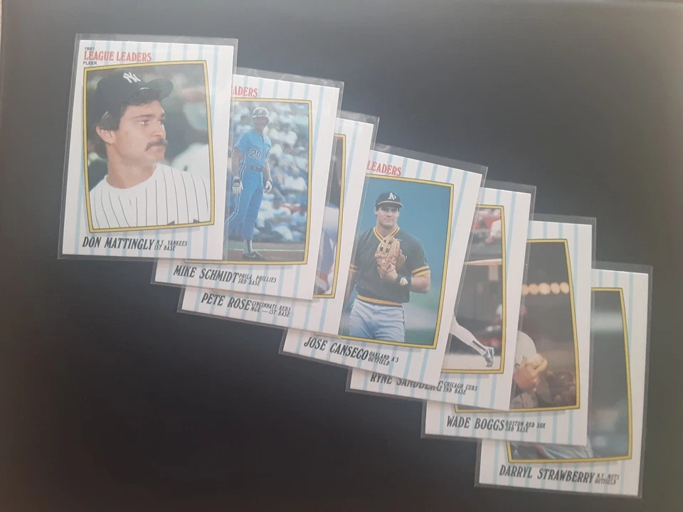 1987 Fleer League Leaders Baseball Stars Rookies Hall Of Famers HOF You Pick - Image 1 of 1