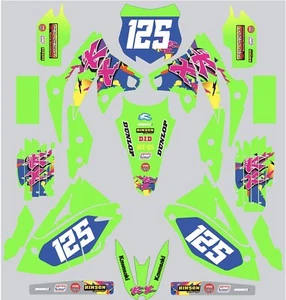 Graphic Kit for 2013-2016 Kawasaki KX250f Decals old school Custom Number Choice - Picture 1 of 1