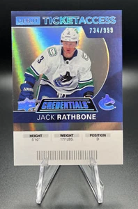 2020-21 UD CREDENTIALS DEBUT TICKET ACCESS ROOKIE RC JACK RATHBONE /999 - Bild 1 von 2