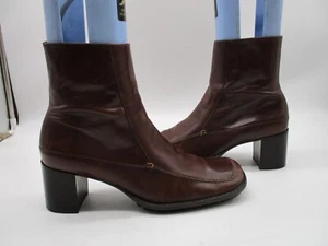 Botas de Tobillo Alto con Punta Cuadrada de Cuero Marrón Gianni Bini para Mujer Talla 10 M - Imagen 1 de 10