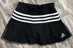 Girls Adidas Logo Black Golf Tennis Skort Size 6 - Picture 1 of 5