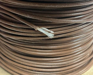 19/0.287mm PTFE Type EE Wire 16AWG Brown 200°C 1000V Silver pl Copper p/mt - Picture 1 of 2