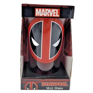 Marvel Deadpool Red Ombre 16 Unzen Glas Pint Tasse Sammlerstück Superheld Trinkgeschirr - Bild 1 von 7