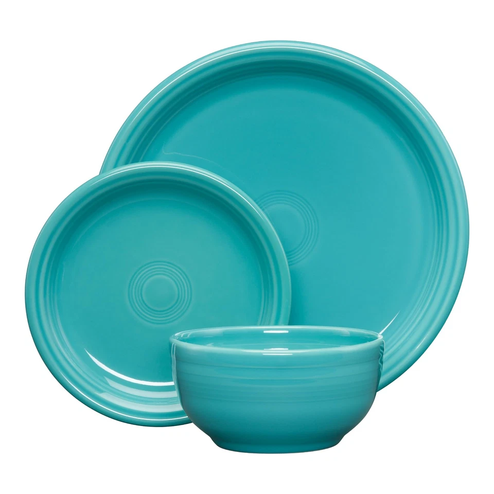® Bistro Coupe 3-Piece Dinnerware Set – Durable Ceramic, Lead-Free, Dishwashe... - Image 1 of 2