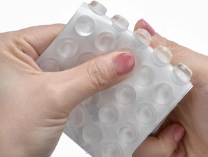 Paquete de 256 parachoques transparentes para puertas de gabinete, parachoques de goma autoadhesivos de 1/2" de diámetro S - Imagen 1 de 12