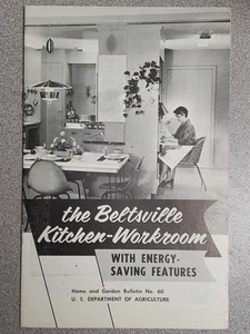 1958 The Beltsville Kitchen-Workroom Hogar y Jardín Boletín Nº 60 Folleto USDA - Imagen 1 de 3
