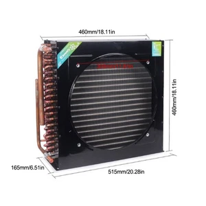 Air/Water-cooled 2.5HPFNA 4.4/16.5 Condenser Aluminum-Cu Fin-Tube Heat Exchanger - Picture 1 of 1