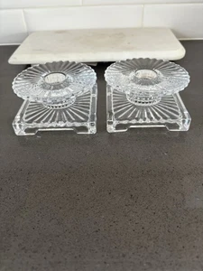 Candelabros de cristal vintage, diseño cuadrado y circular - Imagen 1 de 8