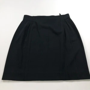 Escada EUR 42 (passt 30 Zoll) Knopf Reißverschluss Plissee gefüttert Minirock schwarz Vintage Vintage - Bild 1 von 8