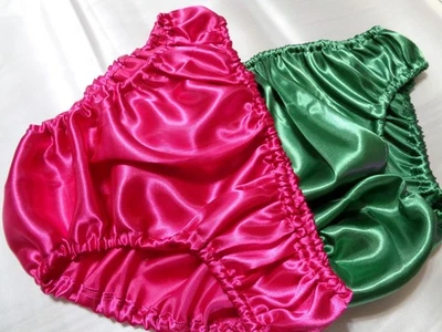 Adulto Sissy ***** Rosa Frambuesa Volantes Hombres Satén Bragas Bloomer Bikini 34-47 Foto 1 de 4