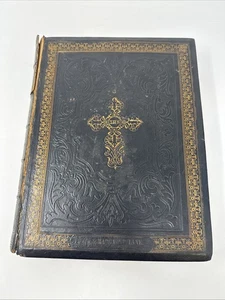 1864 Antique Life Of Christ D. & J. Saddler. Illustrated History Of Christ. - Picture 1 of 16