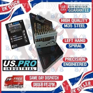 US PRO INDUSTRIAL 13-TEILIGES KOBALT LINKSHAND BOHRER SCHRAUBENAUSDREHER-SET EINFACH AUS - Bild 1 von 4