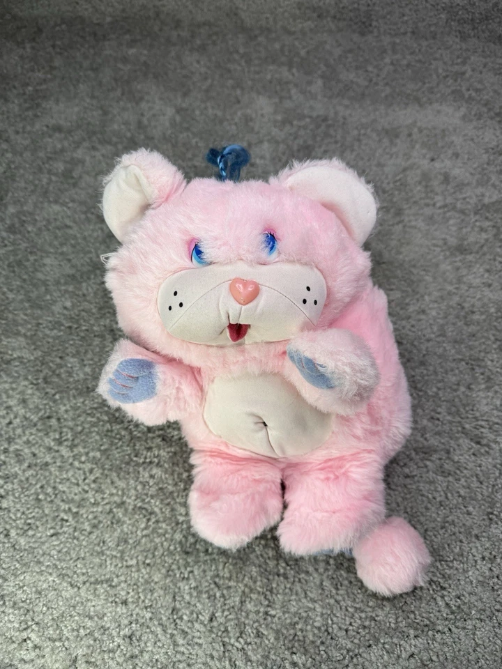 Popples Clone Plush Pink Purple White Taiwan 1980s RARE EUC - Image 1 of 4