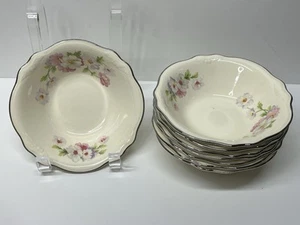 Vtg Set of 8 Homer Laughlin Virginia Rose USA 5 7/8" Cereal Bowl - Picture 1 of 18