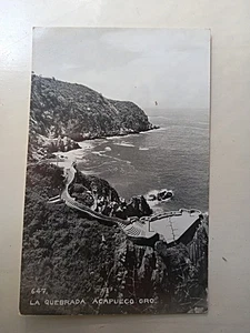 ALTE VINTAGE MEXIKANISCHE ACAPULCO GRO,, LA QUEBRADA, ECHTFOTO POSTKARTE - Bild 1 von 2