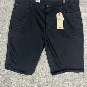 Levis 511 Slim Shorts Herren 42 Schwarz Stretch Denim Cut Off Freizeit Wasserlos Neu - Bild 1 von 10
