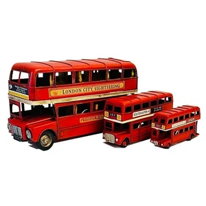 Sammlerstück roter Blech Routemaster Bus - Vintage London Doppeldecker Wohndeko - Bild 1 von 5