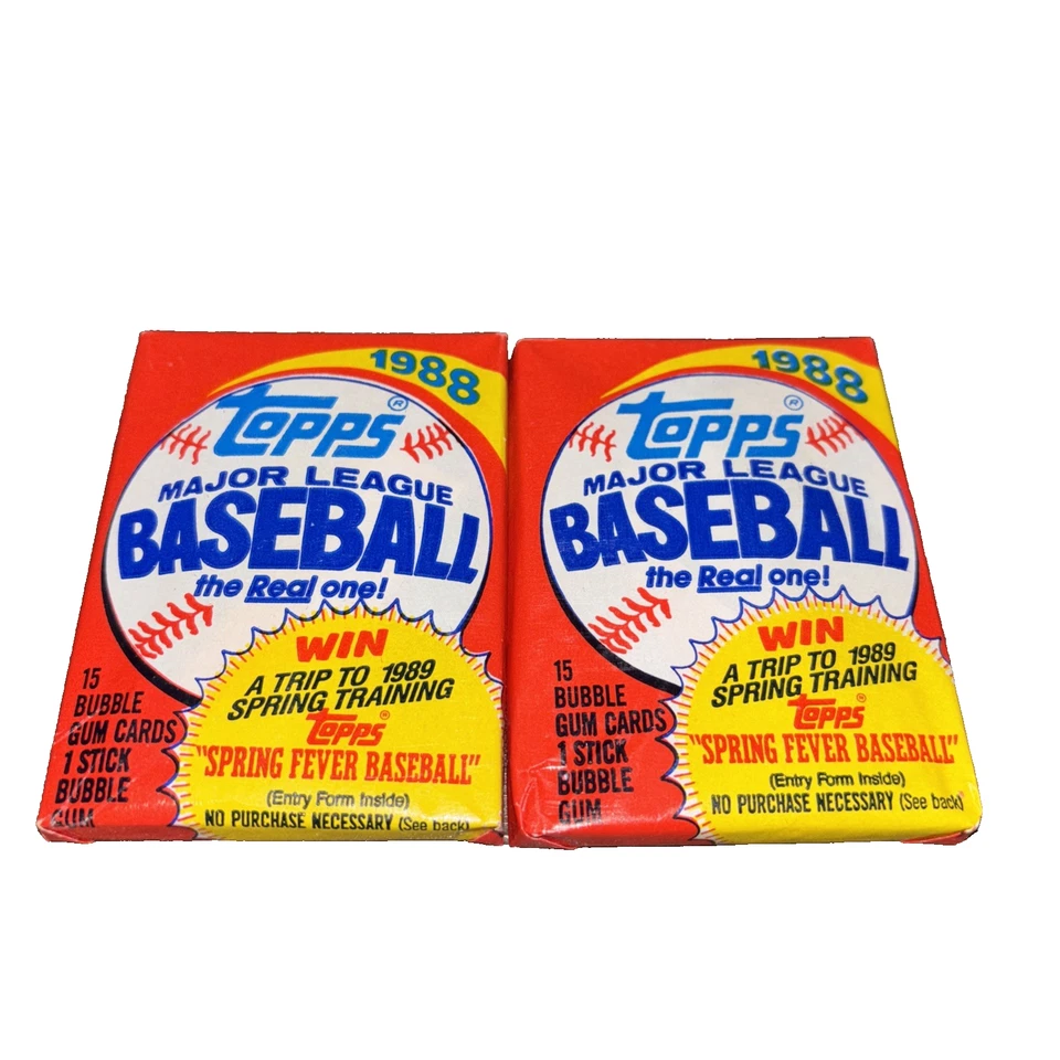 (2)1988 Topps Baseball 15 Card Packs-Factory Sealed- - Image 1 of 4
