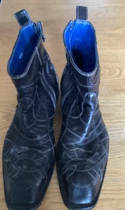Vintage Mark Nason Rock Lives Herren 11/11,5 schwarz Leder Drachen Stiefel - Bild 1 von 9