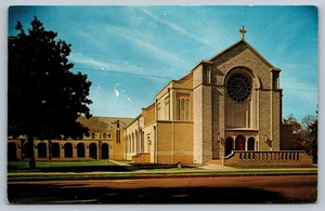 Vintage Leinen Postkarte First Baptist Church Tifton Georgia 1950er - Bild 1 von 2