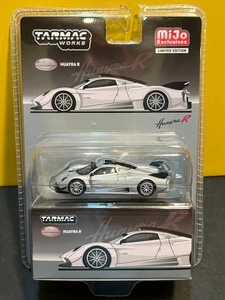 1/64 TARMAC WORKS CHASE CAR PAGANI HUARYA R SATIN SILVER - Picture 1 of 2