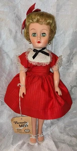 VINTAGE NEU MIT ETIKETT 50ER JAHRE "ALLIED-GRAND" "BONNIE" HIGH HEEL PUPPE. VINYL. 14"H. ALLES ORIG.NEU - Bild 1 von 21