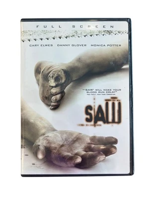 Saw DVD 2004 Horror Movie Cary Elwes Danny Glover Full Screen Edition Pre-Owned - Image 1 of 4